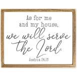 Home Decor Saying, Joshua 24:15 Framed Religious Wall Art (11.75 x 15 In)