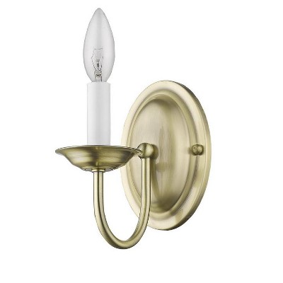 Home Basics Antique Brass Traditional Wall Sconce - 7" Height