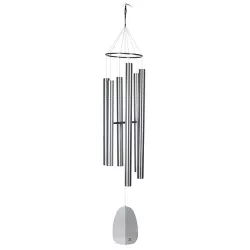 Woodstock Chimes Signature Collection, Windsinger Chimes of King David, Silver 88'' Wind Chime WWKD