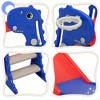 Infurnic Baby Activity Gyms Adorable Dinosaur Kids Slide, Freestanding with Basketball Hoop, PP and PE Materials, Multicolored, 26.77"*5.91"*15.35" - 3 of 4