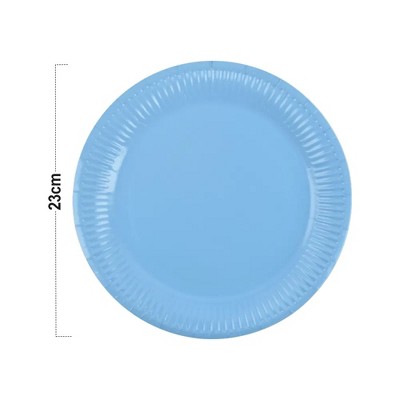 240PCS Light Blue Plastic Plates Set-Heavy Duty Blue Plates for Party, Include 240pcs 9 inch Blue Dessert Plates, forParty