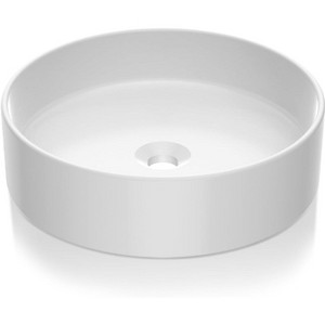 Modern Ceramic Bathroom Sink - High-Gloss Stain & Scratch Resistant Surface, Space-Saving Design with Flexible Faucet Options - 1 of 4