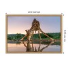 Amanti Art Sunset giraffe drinking by Francoisventer Canvas Wall Art Print Framed 23 x 16-in. - 4 of 4