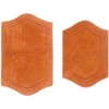 Waterford Collection Tufted Bath Rug, Extra Soft and Absorbent, Non-Slip Plush Bath Carpet, Machine Wash, bath rug for Bathroom, 2 Pcs Set, Terracotta - 2 of 4