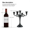 Metal Candle Holder，5 Arms Pure Black Candle Holders for Pillar Candles（10.6 inch Tall, for 1/2-1 inch Candles Diameter）,Candelabra Decoration - 2 of 4