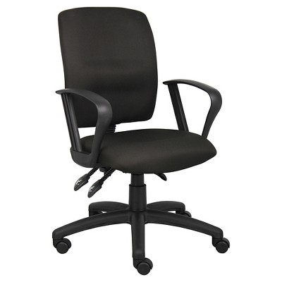 Deluxe Posture Chair With Loop Arms Black - Boss Office Products : Target