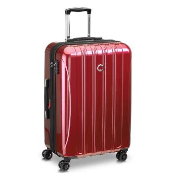DELSEY Paris Aero Expandable Hardside Medium Checked Spinner Upright Suitcase - Red