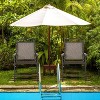 Set of 2 Patio Folding Chairs Sling Portable Dining Chair Set with Armrest - 2 of 4