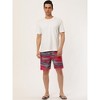 INSPIRE CHIC Men's Summer Drawstring Elastic Waist Color Block Beach Board Shorts - 3 of 4
