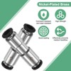 Unique Bargains Nickel Plated Brass Plastic Push to Connect One Way Check Valve 2 PCS - 2 of 4