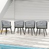 Christopher Knight Home Laville Modern Outdoor Handwoven Rope Dining Chairs with Cushions (Set of 4) - 2 of 4