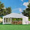 EROMMY Heavy Duty Party Tent Gazebo For Events, Weddings, Bbqs - Removable Sidewall Windows & Storage Bags Included, White - 3 of 4