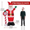 Karl Home 8.2FT Lighted  Santa with North Pole Road Sign Christmas Inflatable Decoration - 4 of 4