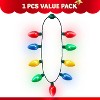 12-Pack LED Christmas Light Necklaces, 9-Bulb Light-Up Party Favors & Supplies - 2 of 4
