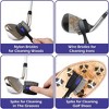 Aoibox 2 Pack Golf Club Brushes with Retractable Zipline Carabiner, Oversized Brush Head & Groove Cleaner, Comfortable Grip for Easy Cleaning - 4 of 4