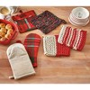 tag Chindi Crochet Plaid Potholder Trivet Green Cotton Machine Wash 8.0"L x 8.0"W x .75"H - 3 of 4