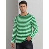 Lars Amadeus Men's Crew Neck Long Sleeve Contrast Color Pullover Casual Striped T-Shirt - 2 of 4