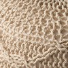 PAGED Modern 20 x 20 Inch Round Pouf with Diamond Texture, Knitted Cotton Bean Bag Chair for Living Room, Bedroom, Dorm, No Assembly - 3 of 4