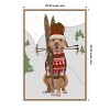 Amanti Art 23"x33" Pitbull Skiing by Fab Funky Framed Canvas Wall Art Print - 4 of 4
