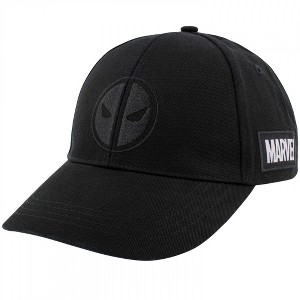 Adult Deadpool Black on Black Snapback Hat - 1 of 4