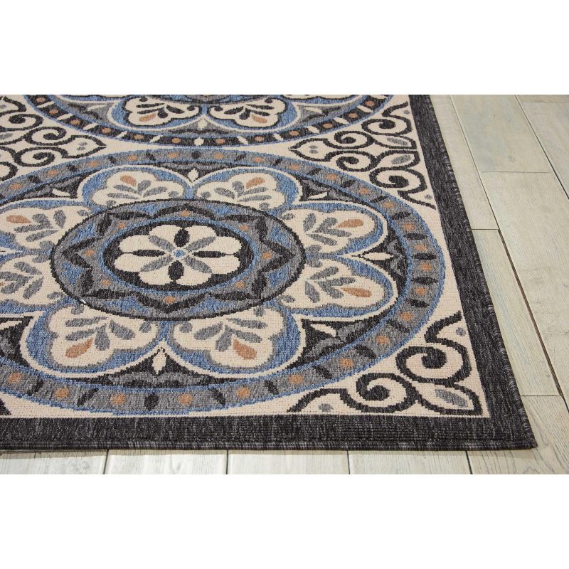 Nourison Caribbean CRB15 Ivory/Charcoal Indoor/Outdoor Area Rug, 5 of 6