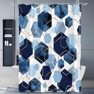 BAGOKIE Waterproof Bath Curtain Shower Curtain 72"W x 72"L (Pack of 1) - 1 of 4