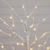 Nearly Natural 4' 6' 8' Pre-Lit Artificial White Birch Trees with LED Lights Set of 3 - 2 of 4