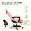 TopComfy Accent Chairs Gaming Office Chair with Reclining Function and Footrest Comfortable Chair Soft Seat for Office, Pink, 28"*25.6"*44.9" - 4 of 4