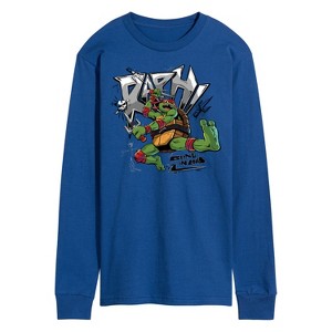 Men's - Teenage Mutant Ninja Turtles - Raphael Going In Loud Long Sleeve Graphic T-Shirt - 1 of 4