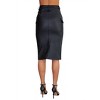 Women's Romana Cargo Pocket Vegan Leather Midi Skirt - Venti6 - 3 of 3