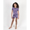 Leveret Matching Family Pajamas – Purple & Navy Stripes – 100% Cotton – Customizable for Personalization - 3 of 4