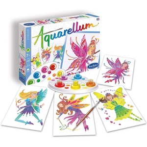Aquarellum Junior Fairies Painting Set, Includes 4 Canvases and Watercolors, Ages 6+ - 1 of 3