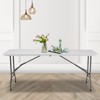 GlasFlength Adjustable and Folding Tables, Portable Camping Desks, for Outdoor, Indoor, No Assembly Required, White, 94.49"*29.92"*29.13" - 4 of 4