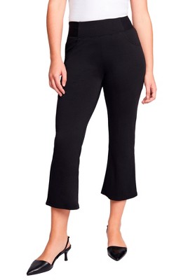 June + Vie By Roaman's Women's Plus Size June Fit Corner Office Pants - 14/16,  Black : Target