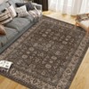 Floral Rug Washable Area Rugs, Non Slip Vintage Boho Stain Resistant Low Pile Carpets for Living Room Dining Room Bedroom Office Hallways Entryway - 4 of 4