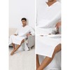 Lars Amadeus Men's Solid Color Side Split Hooded Long Night Gown with Pocket - 3 of 4