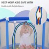 NAYSAYE Trampoline 55 Inch Toddlers with Safety Net and Balls for Indoor and Outdoor Fun, Blue, 55.00"*43.00"*23.10" - 3 of 4