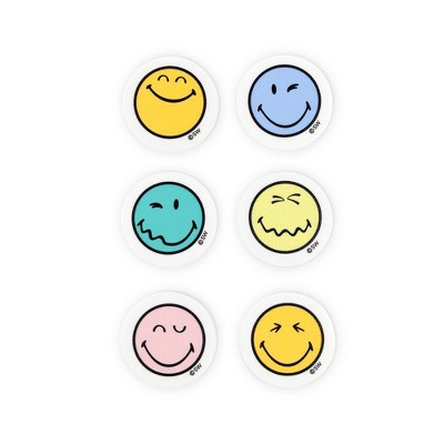 Yoobi SmileyWorld 6pk Erasers