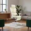 Dsvimoy Task and Office Chair Ergonomic Mesh Chair with Adjustable Armrest and Footrest for Office Use, Beige, 24.41"*13.78"*22.83" - 2 of 4