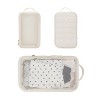 Itopfox 2-Pack Waterproof Hanging Diaper Bags, Reusable & Washable Organizer Pouches for Baby Clothes, Swimsuits & More (Black & White) - 3 of 4
