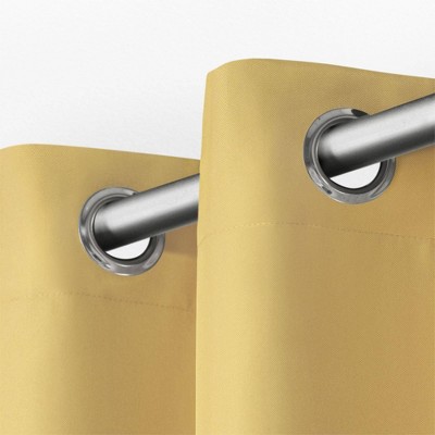 Sundress Yellow Light Filtering Polyester Grommet Curtain Panels, 54" x 84"