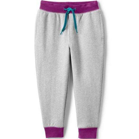 Lands' End Kids Iron Knee Colorblock Fleece Jogger Sweatpants - Large -  Gray Heather Colorblock : Target