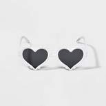 Girls' Fluted Heart Sunglasses - Cat & Jack™ White