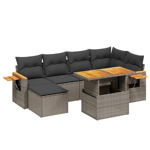 vidaXL Garden Sofa Set Grey - 1 of 4