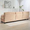 120.87" Chenille L-Shaped Modular Sectional Sofa with Deep Seating, Ottoman, Dual-Layer Cushions & Pillows - 3 of 4