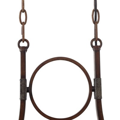 Mahogany and Bronze 8-Light Rustic Farmhouse Chandelier