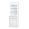 JUJABU 83.7" Modern Freestanding Tall Kitchen Pantry with Faux Marble Top, 5 Drawers & Adjustable Shelves - 2 of 4