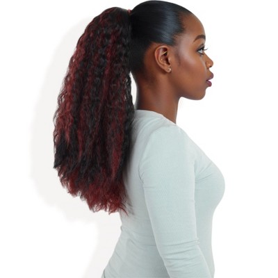 Alilang Curly Ponytail Extension Drawstring Ponytail Extension 16 Inch Kinky Curly Pony Tail Hair Extensions Fake Hairpieces