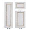 Hotel 3 PC Bath Rug 100% Premium Cotton Tufted Weave Two Tone Reversible Bathroom Rug, Super Soft Absorbent, Machine Washable Bath Mat - 2 of 4