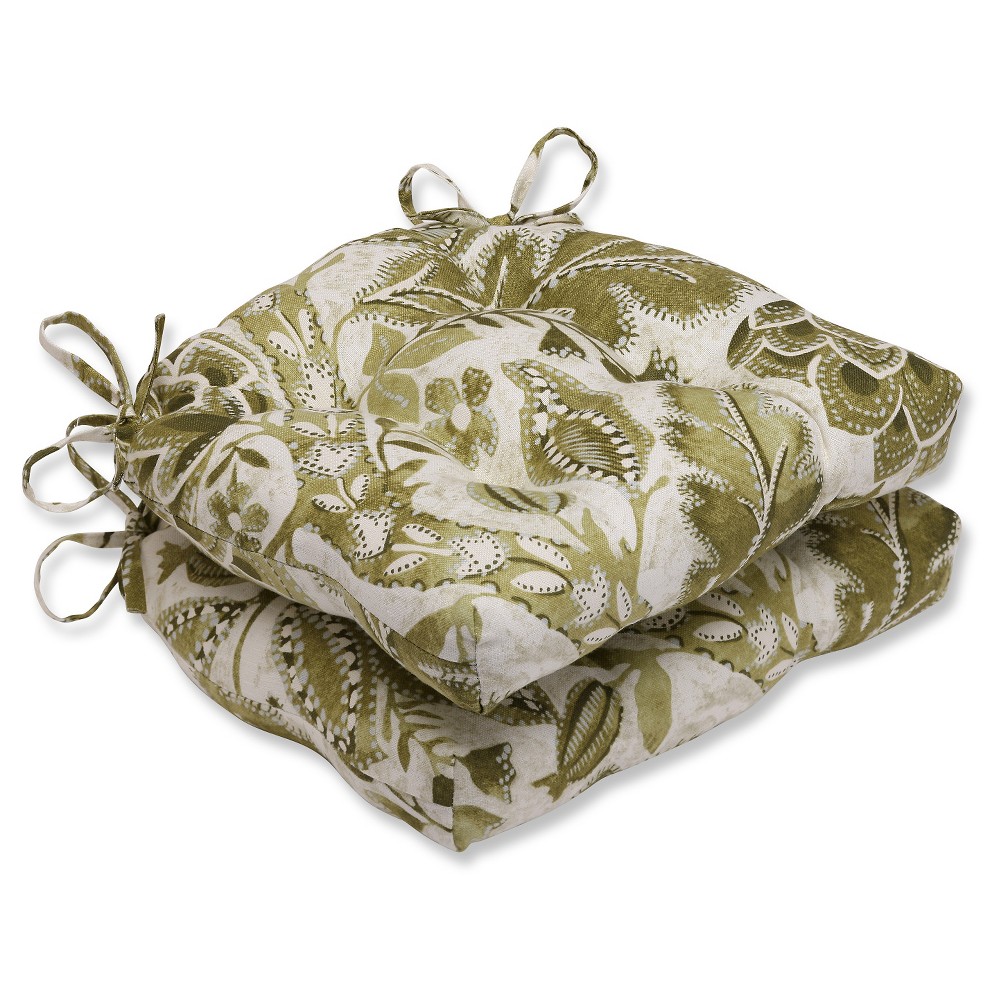 UPC 751379589824 product image for Pillow Perfect Java Tree Moss Reversible Chair Pad (Set of 2) - Green (16x15.5x4 | upcitemdb.com